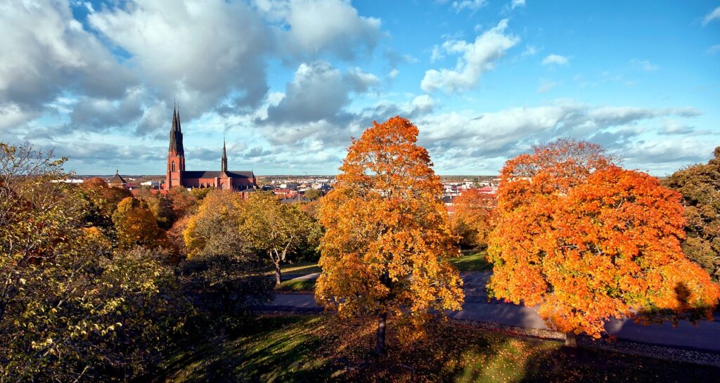 uppsala cathedral autumn fall Stockholm trip